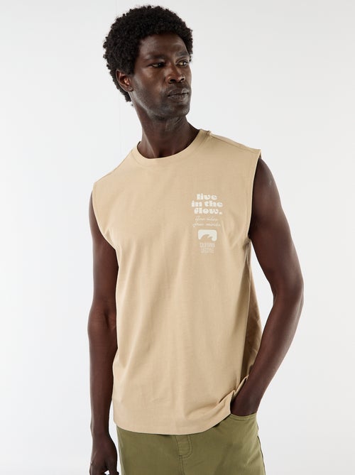 Camiseta de tirantes estampada por ambos lados - Kiabi