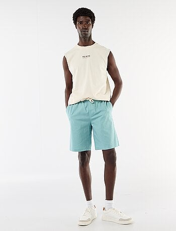 Camiseta de tirantes estampada por ambos lados