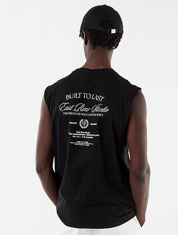 Camiseta de tirantes estampada por ambos lados