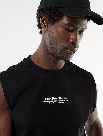 Camiseta de tirantes estampada por ambos lados