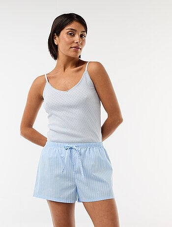 Camiseta de tirantes finos ajustable en algodón liso