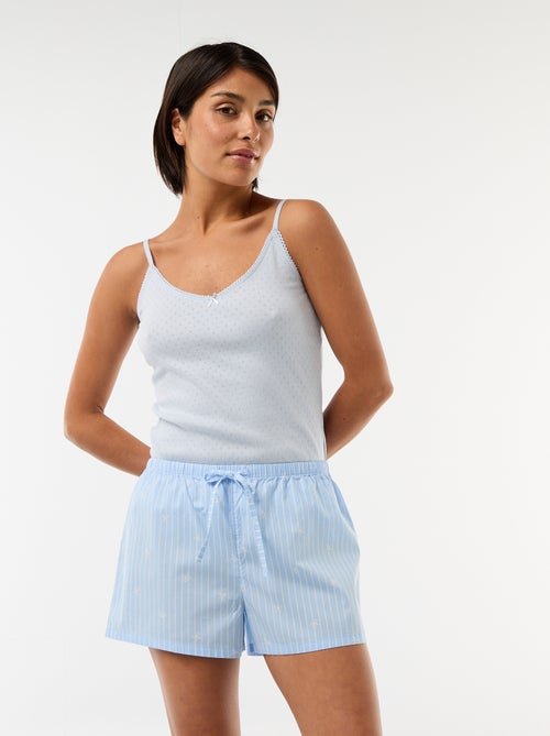 Camiseta de tirantes finos ajustable en algodón liso - Kiabi