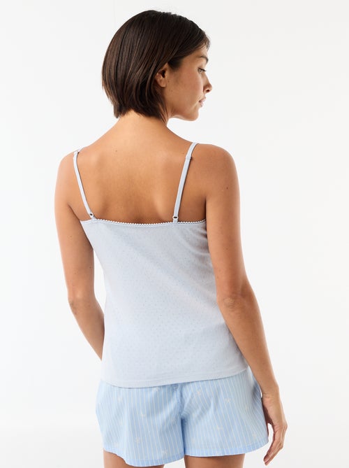 Camiseta de tirantes finos ajustable en algodón liso - Kiabi