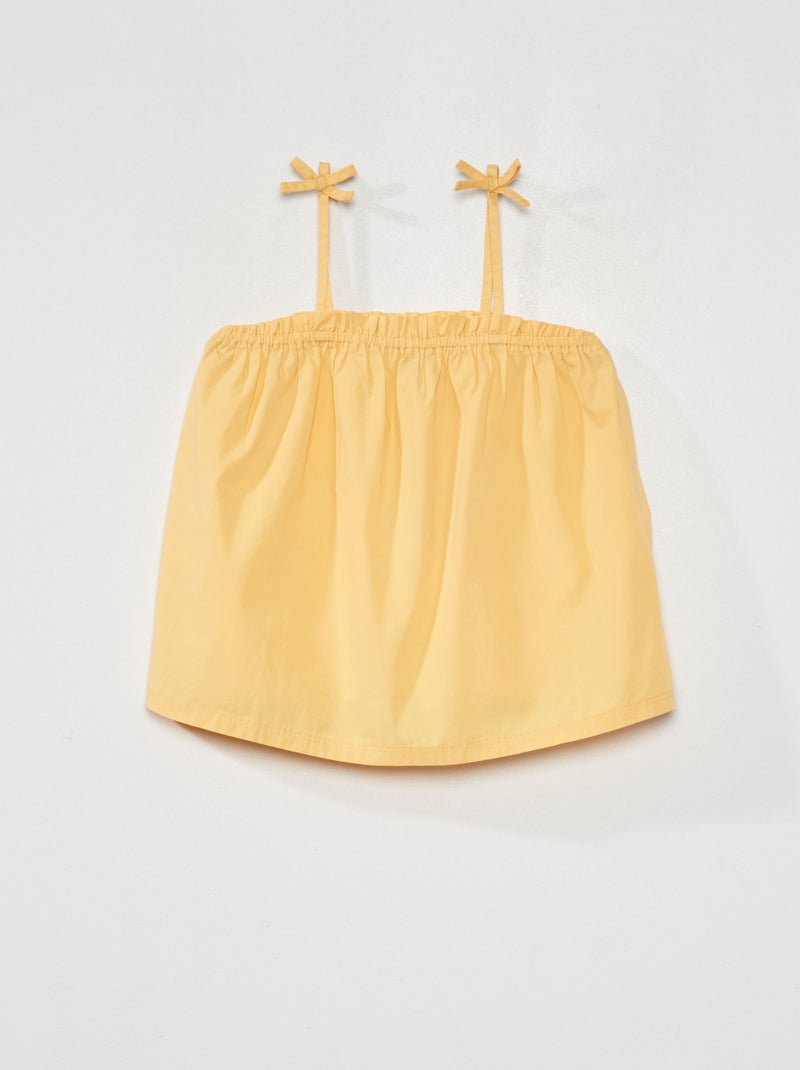Camiseta de tirantes finos AMARILLO - Kiabi