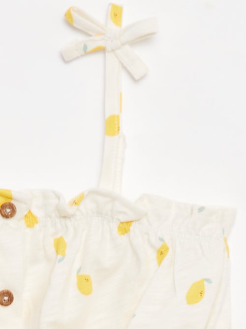 Camiseta de tirantes finos con volantes - Kiabi