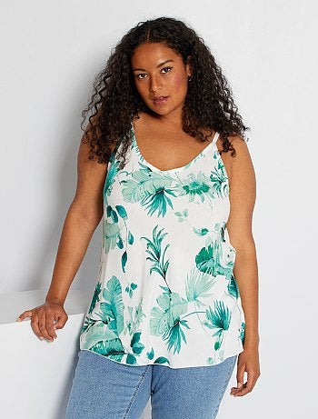 Rebajas Blusas túnicas en tallas grandes de mujer baratas - Moda - verde -  Kiabi