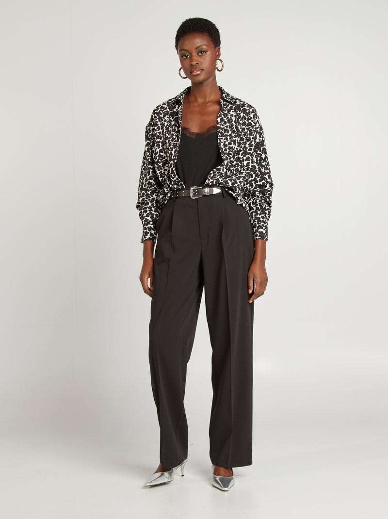 Camiseta de tirantes finos negro - Kiabi