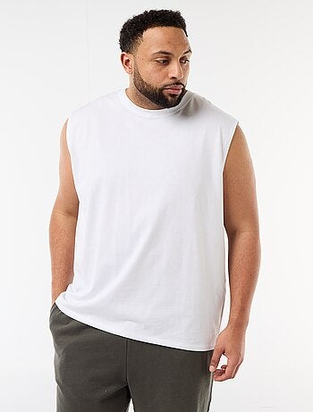 Camiseta de tirantes lisa de algodón