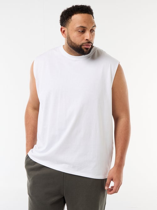 Camiseta de tirantes lisa de algodón - Kiabi