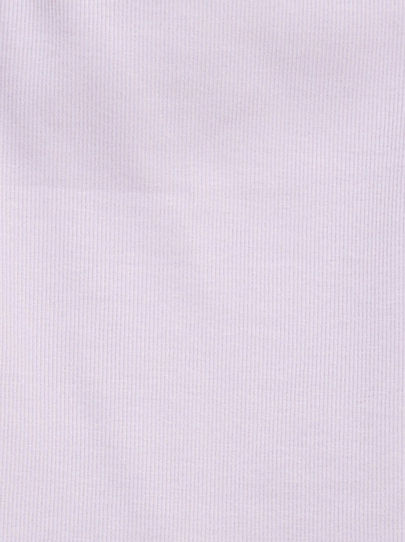 Camiseta de tirantes lisa de canalé con tirantes finos Rosa - Kiabi