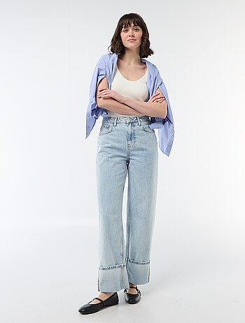 Camiseta de tirantes lisa en tejido de canalé