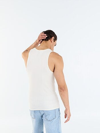 Camiseta de tirantes lisa y acanalada