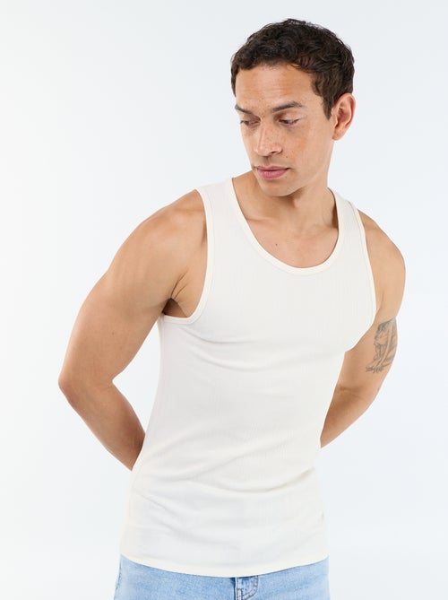 Camiseta de tirantes lisa y acanalada - Kiabi