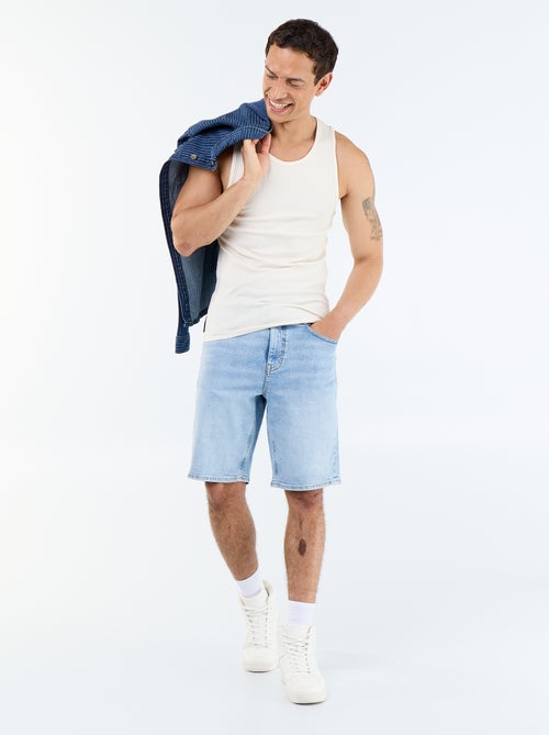 Camiseta de tirantes lisa y acanalada - Kiabi