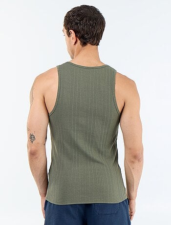 Camiseta de tirantes lisa y acanalada