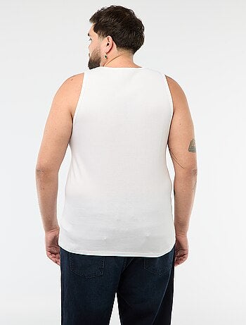 Camiseta de tirantes regular de punto canalé