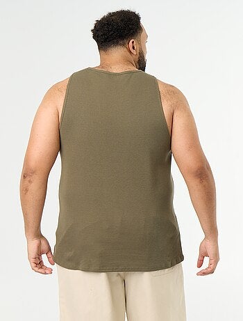 Camiseta de tirantes regular de punto canalé