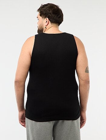 Camiseta de tirantes regular de punto canalé