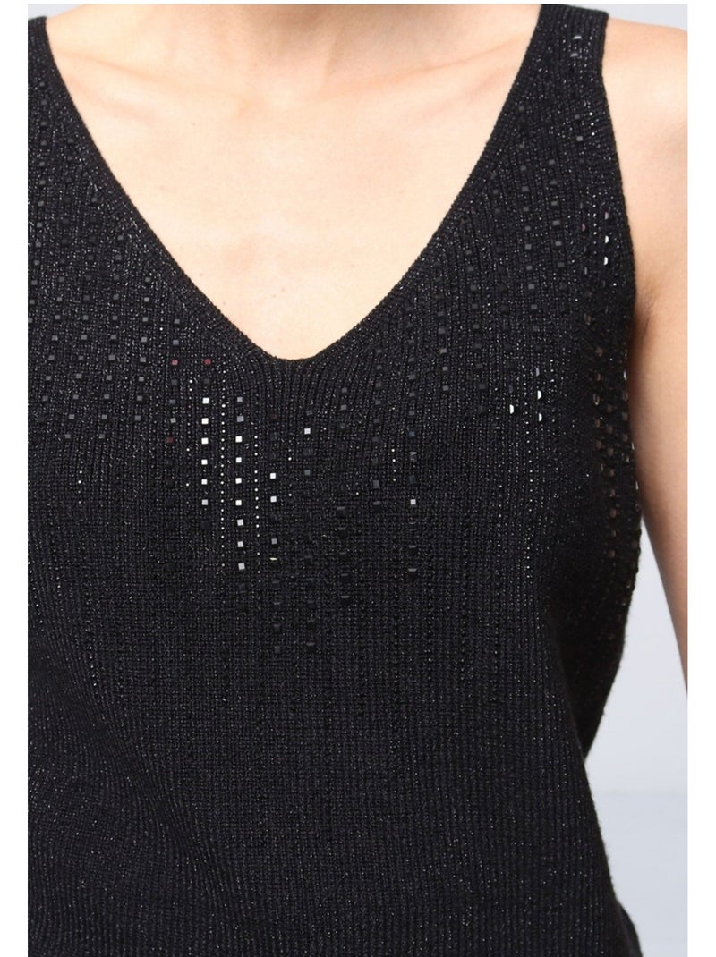 Camiseta de tirantes Strass Kebello Negro Negro - Kiabi