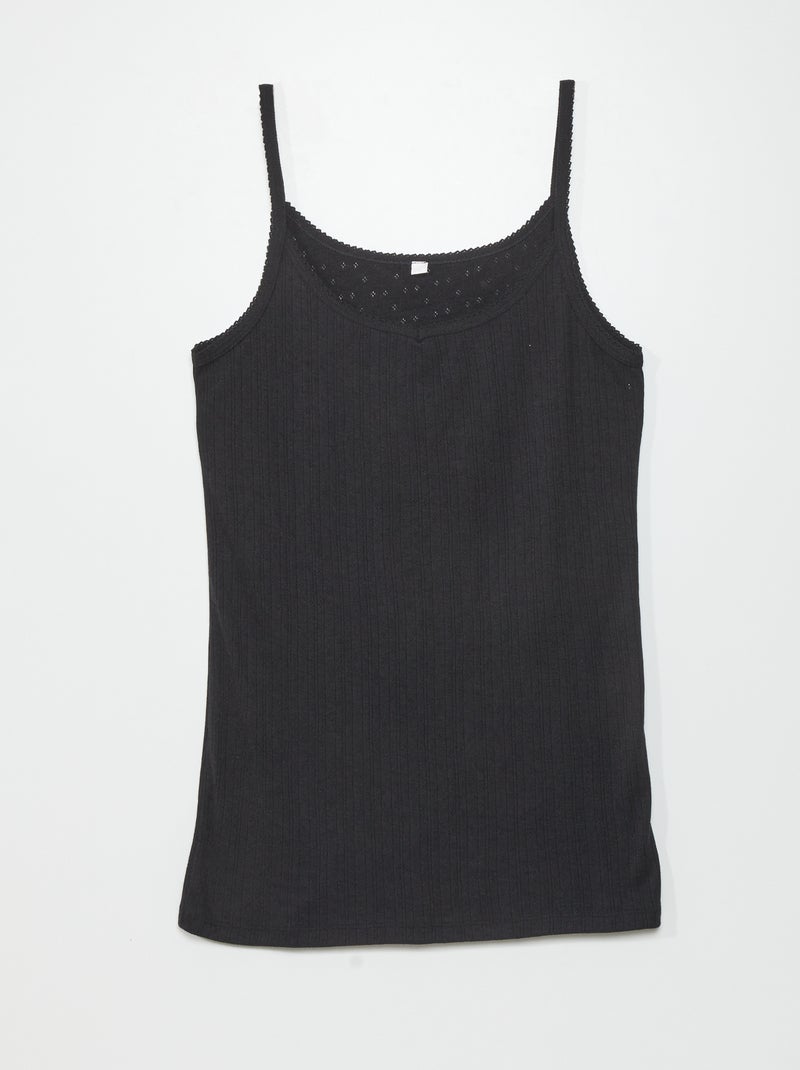 Camiseta de tirantes termorreguladora Siempre más calidez negro - Kiabi