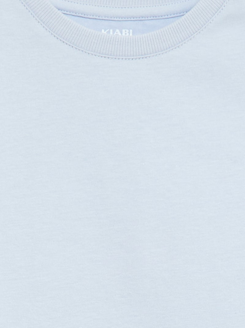 Camiseta de Tough Cotton de manga corta Azul - Kiabi