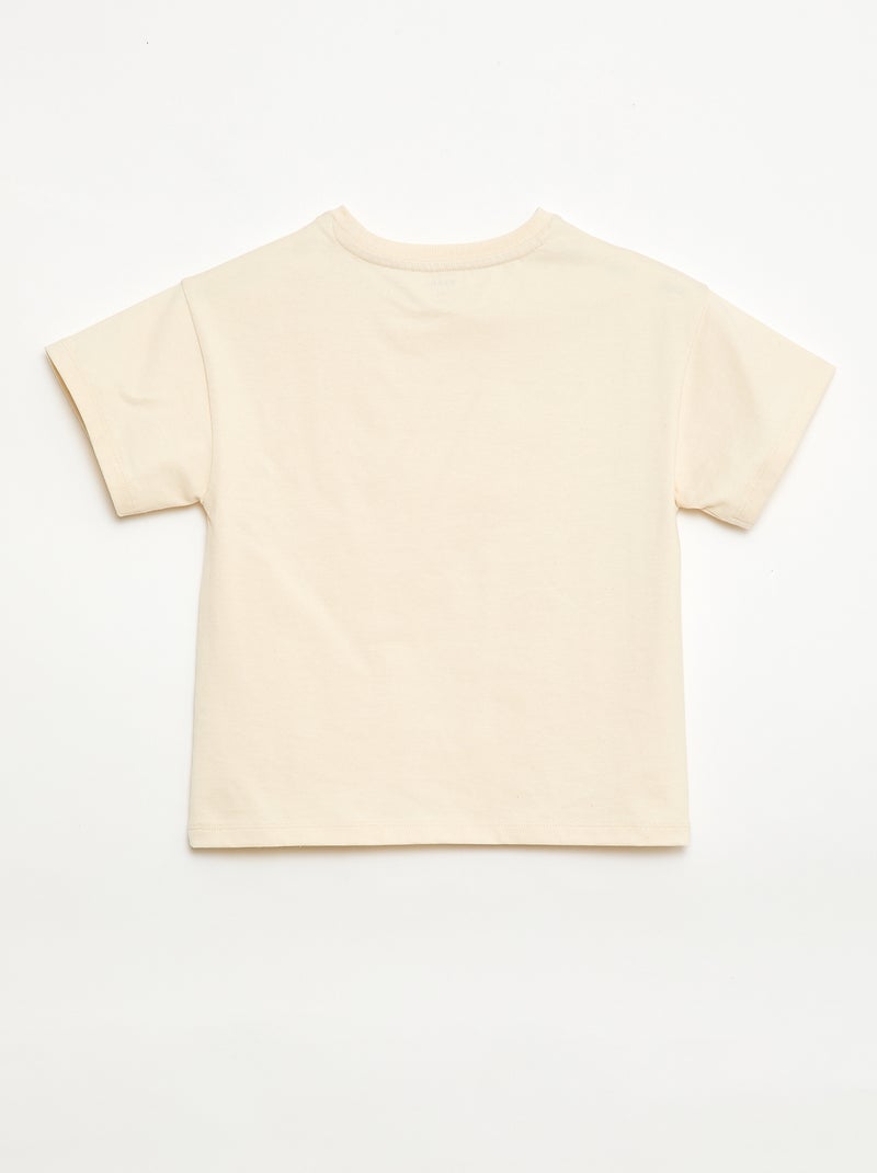 Camiseta de Tough Cotton de manga corta Beige - Kiabi