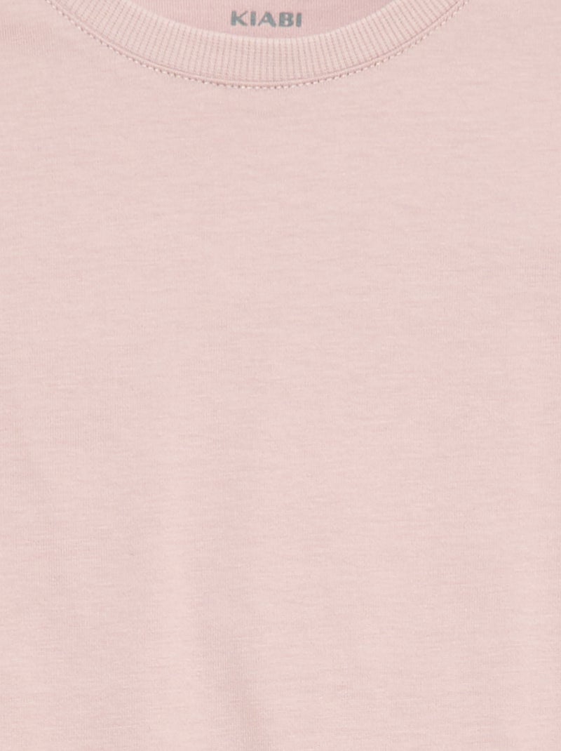 Camiseta de Tough Cotton de manga corta Purpura - Kiabi
