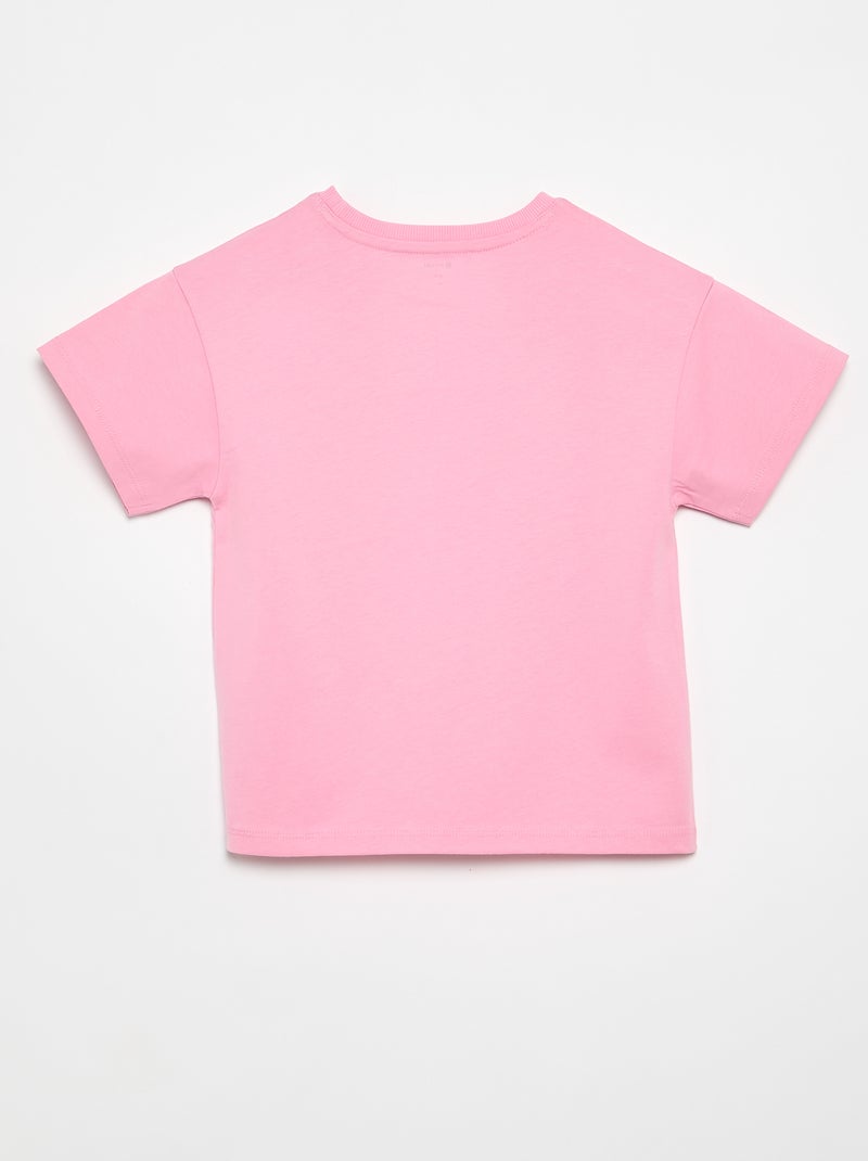 Camiseta de Tough Cotton de manga corta Rosa - Kiabi