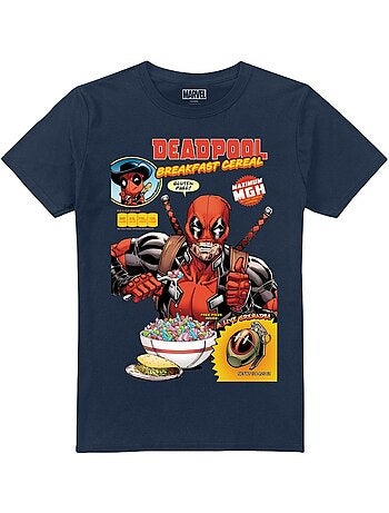 Camiseta deadpool cereal para hombre - marvel