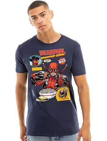 Camiseta deadpool cereal para hombre - marvel