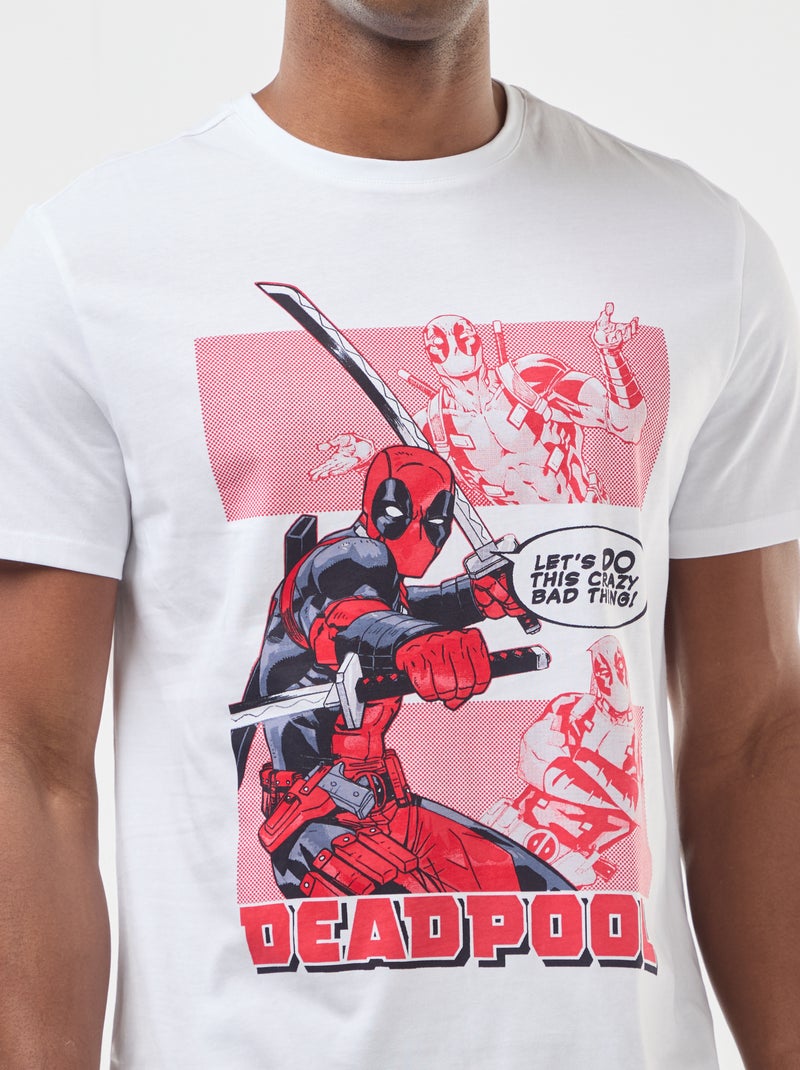 Camiseta 'Deadpool' 'Marvel' de manga corta Blanco - Kiabi