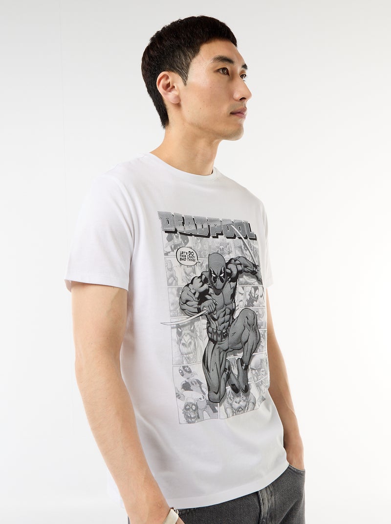 Camiseta 'Deadpool' 'Marvel' de manga corta Blanco - Kiabi