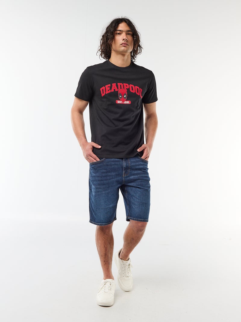 Camiseta 'Deadpool' 'Marvel' de manga corta Negro - Kiabi