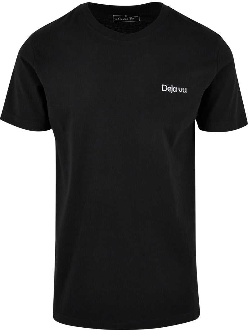 Camiseta deja vu diseño bordado para hombre - mister tee Negro - Kiabi