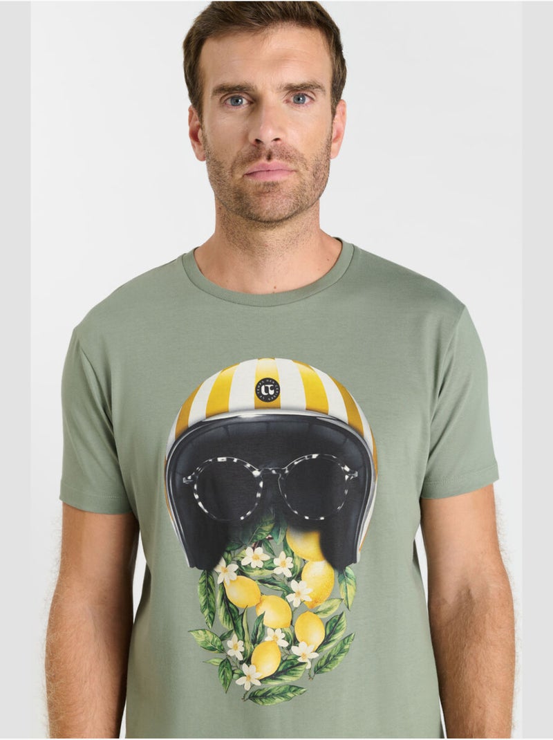 Camiseta del Campnou «Le temps des cerises» Caqui - Kiabi