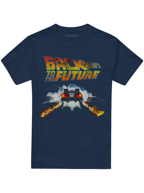 Camiseta delorean de algodón ringspun para adultos unisex - back to the future - Kiabi