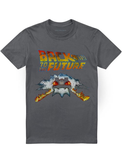 Camiseta delorean de algodón ringspun para adultos unisex - back to the future - Kiabi