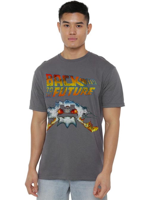Camiseta delorean de algodón ringspun para adultos unisex - back to the future - Kiabi