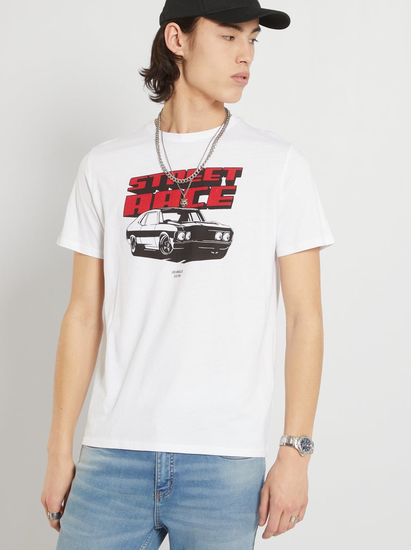 Camiseta deportiva americana BLANCO - Kiabi
