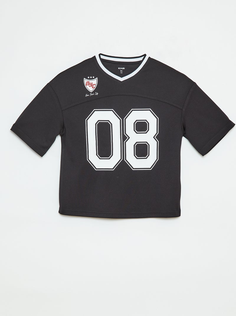 Camiseta deportiva americana Negro - Kiabi