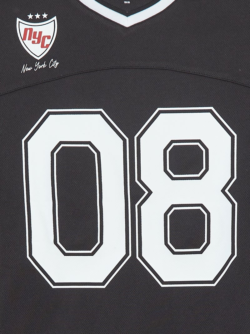 Camiseta deportiva americana Negro - Kiabi
