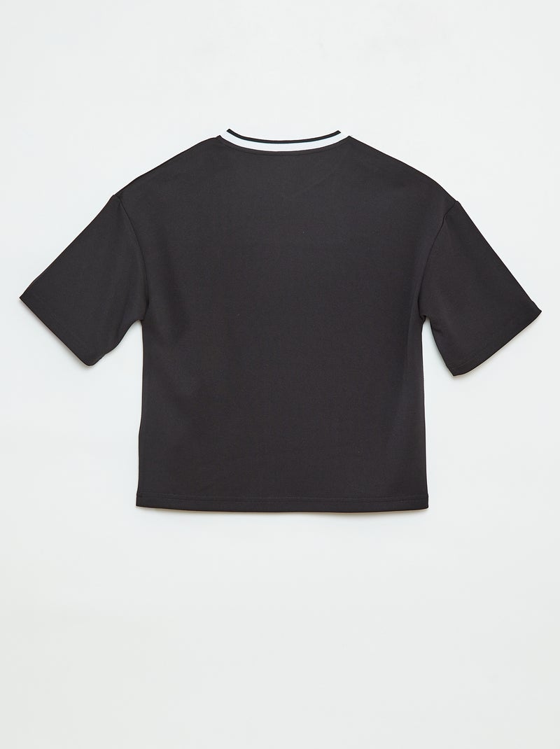 Camiseta deportiva americana Negro - Kiabi