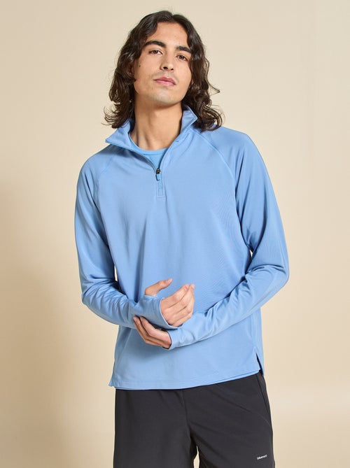 Camiseta deportiva con cuello de cremallera - (ekstract) - Kiabi