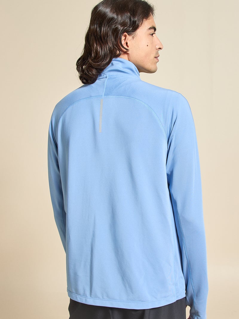 Camiseta deportiva con cuello de cremallera - (ekstract) Azul - Kiabi
