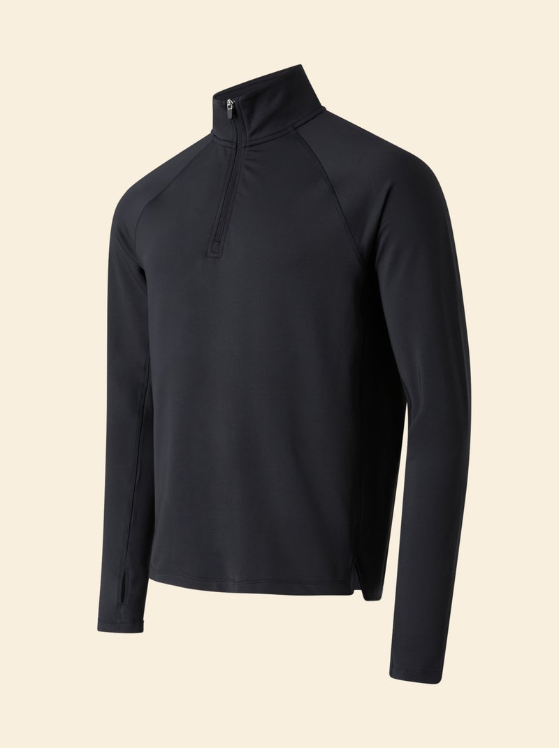 Camiseta deportiva con cuello de cremallera - (ekstract) Negro - Kiabi
