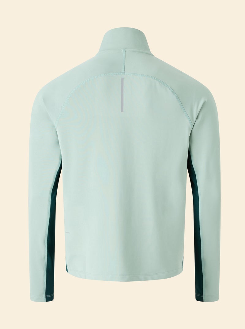 Camiseta deportiva con cuello de cremallera - (ekstract) Verde - Kiabi