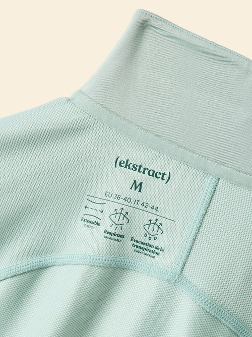 Camiseta deportiva con cuello de cremallera - (ekstract) - Kiabi