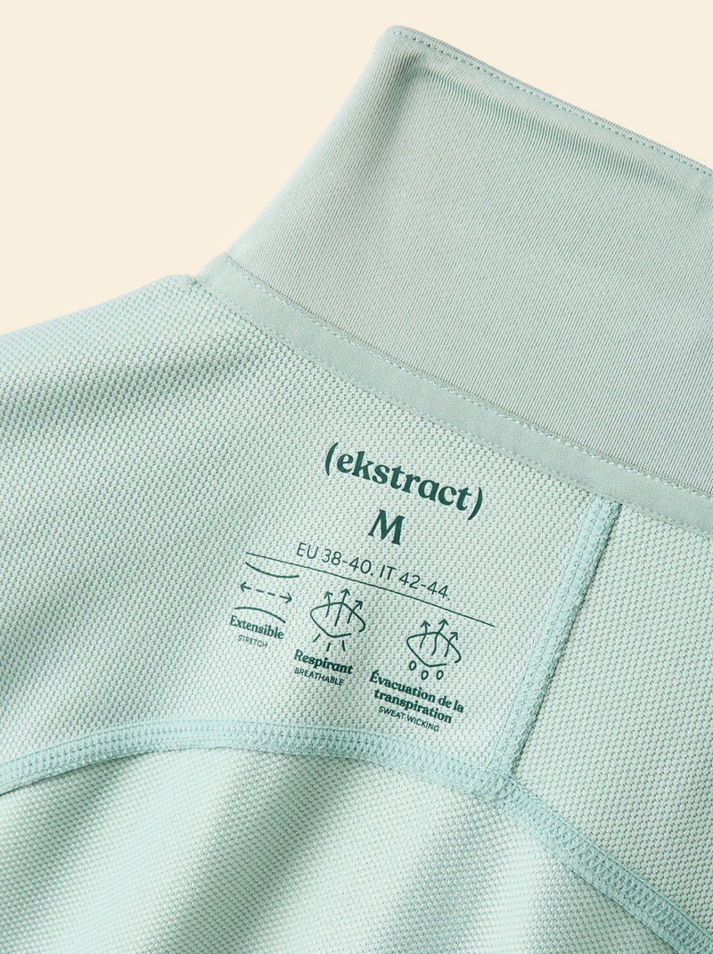 Camiseta deportiva con cuello de cremallera - (ekstract) Verde - Kiabi