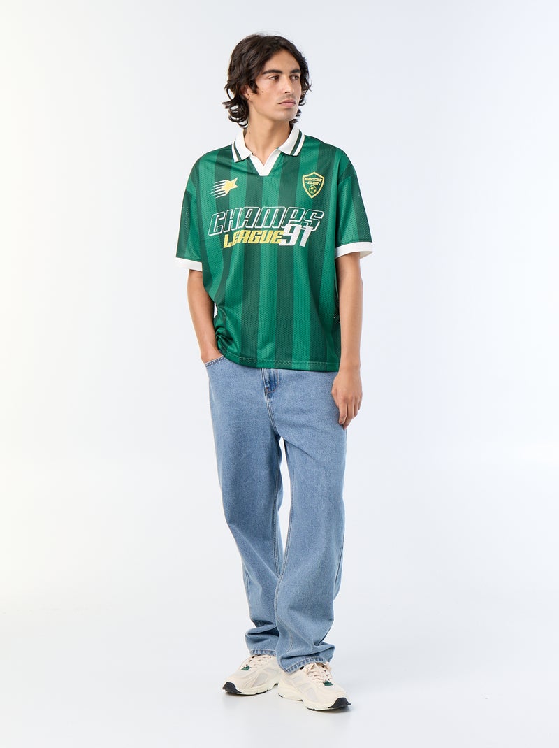 Camiseta deportiva con cuello polo Verde - Kiabi