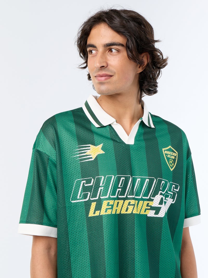 Camiseta deportiva con cuello polo Verde - Kiabi